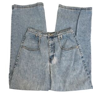 Vintage Outlaw Jeans Size 9 Light‎ Wash High Waist Wide Leg Denim Pants